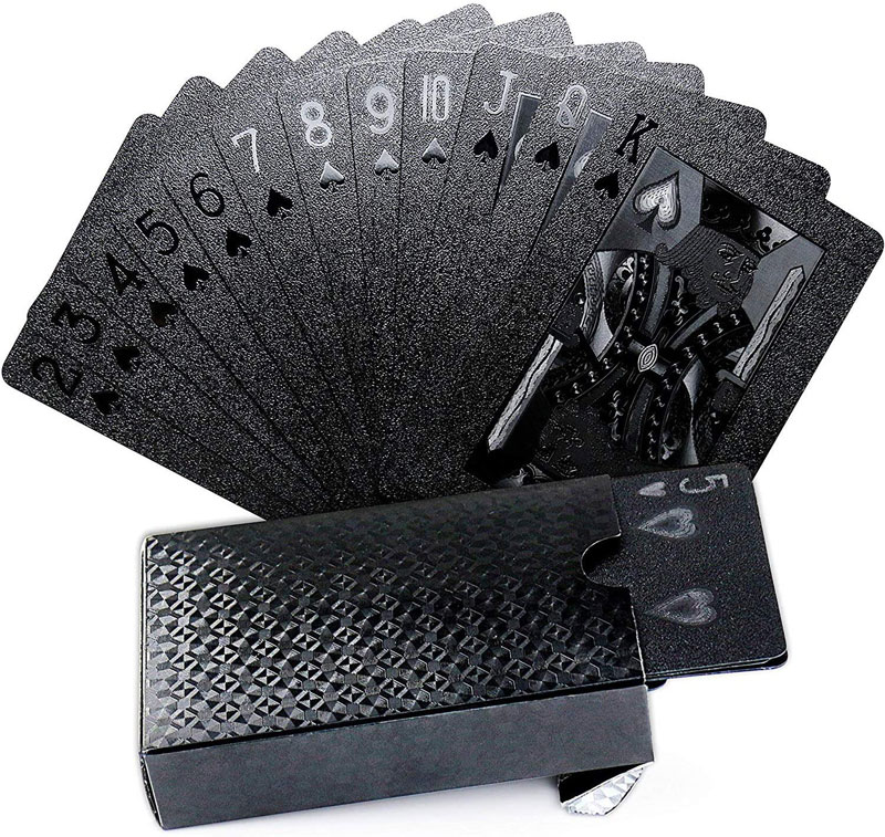 Matte Black Waterproof Deck of Playing Cards