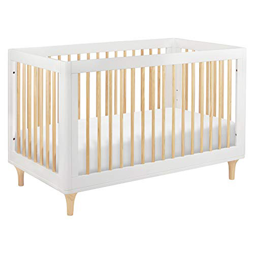 Babyletto Lolly 3 In 1 Convertible Crib With Toddler Bed Conversion Kit In White And Natural Greenguard Gold Certified