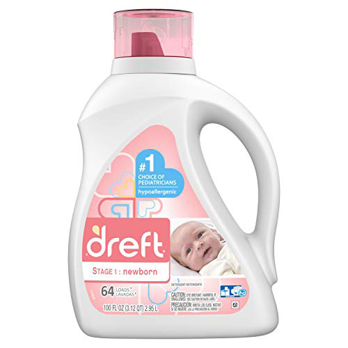 Dreft Stage 1 Newborn Hypoallergenic Liquid Baby Laundry Detergent