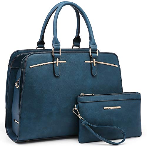 Dasein Women Satchel Handbags Shoulder Purses Totes Top Handle Work Bags With 3 Compartments