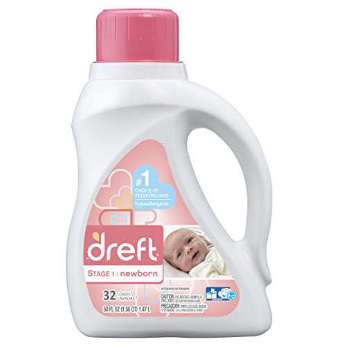 Dreft Stage 1 Newborn Liquid Laundry Detergent (he) Natural For Baby Newborn Or Infant 50 Oz 32 Loads