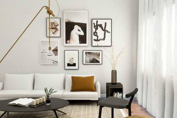 Luxury Living Room White Sofa